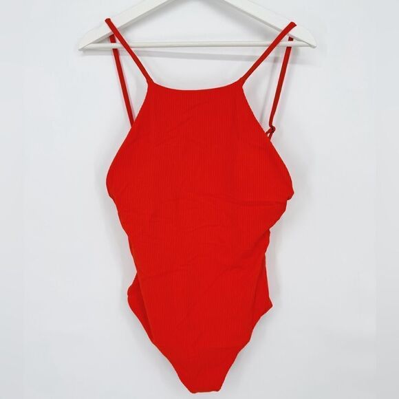 Andie Swim The Asbury Rib One Piece Swimsuit in Sire New Size L - Picture 2 of 6